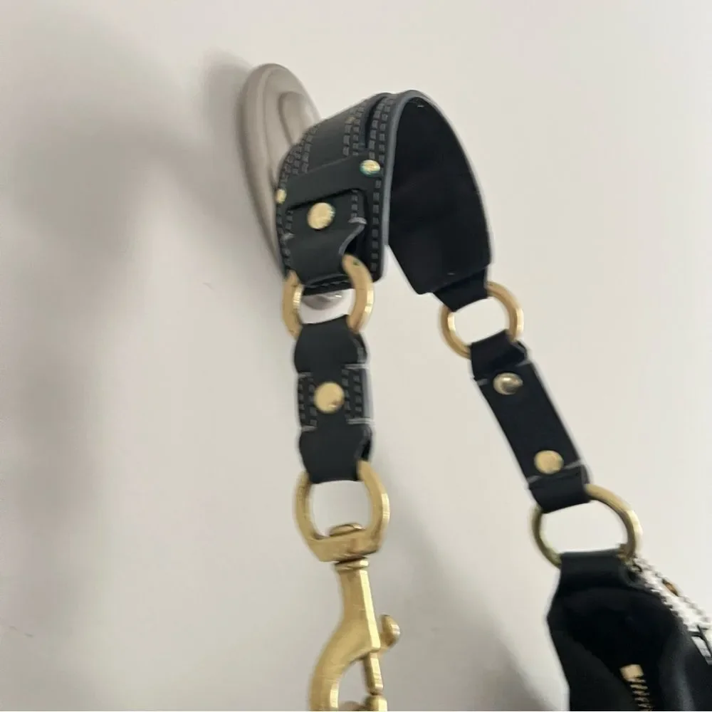 Coach 10619 Signature Canvas Shoulder Bag black Turnlock Y2K - Picture 11 of 16